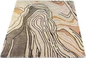 Ecru Hand Tufted Carpet (4x6) By Qaaleen - Home Artisan