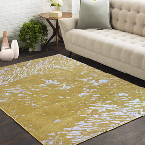 The Yellow Sand I Hand Tufted Carpet (8 x 5) By Qaaleen - Home Artisan