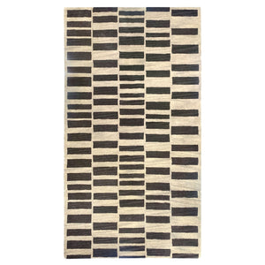 Brown Blocks Hand Tufted Carpet (8x4.25) By Qaaleen
