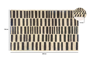 Brown Blocks Hand Tufted Carpet (8x4.25) By Qaaleen