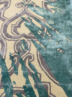 Blue Splash Hand Tufted Carpet (8x10) By Qaaleen - Home Artisan