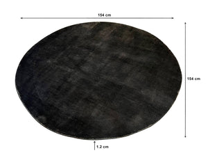 Charcoal Hand Tufted Carpet (5x5) By Qaaleen