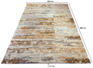 Meridian Sand Hand Tufted Carpet (8x13) By Qaaleen - Home Artisan
