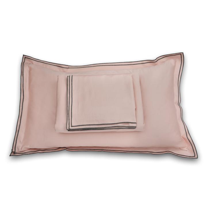 Waves Coral Peach Cotton Sateen Bed Sheet by Veda Homes