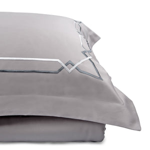Mountain Trail Modern Grey Cotton Sateen Bed Sheet by Veda Homes - Home Artisan