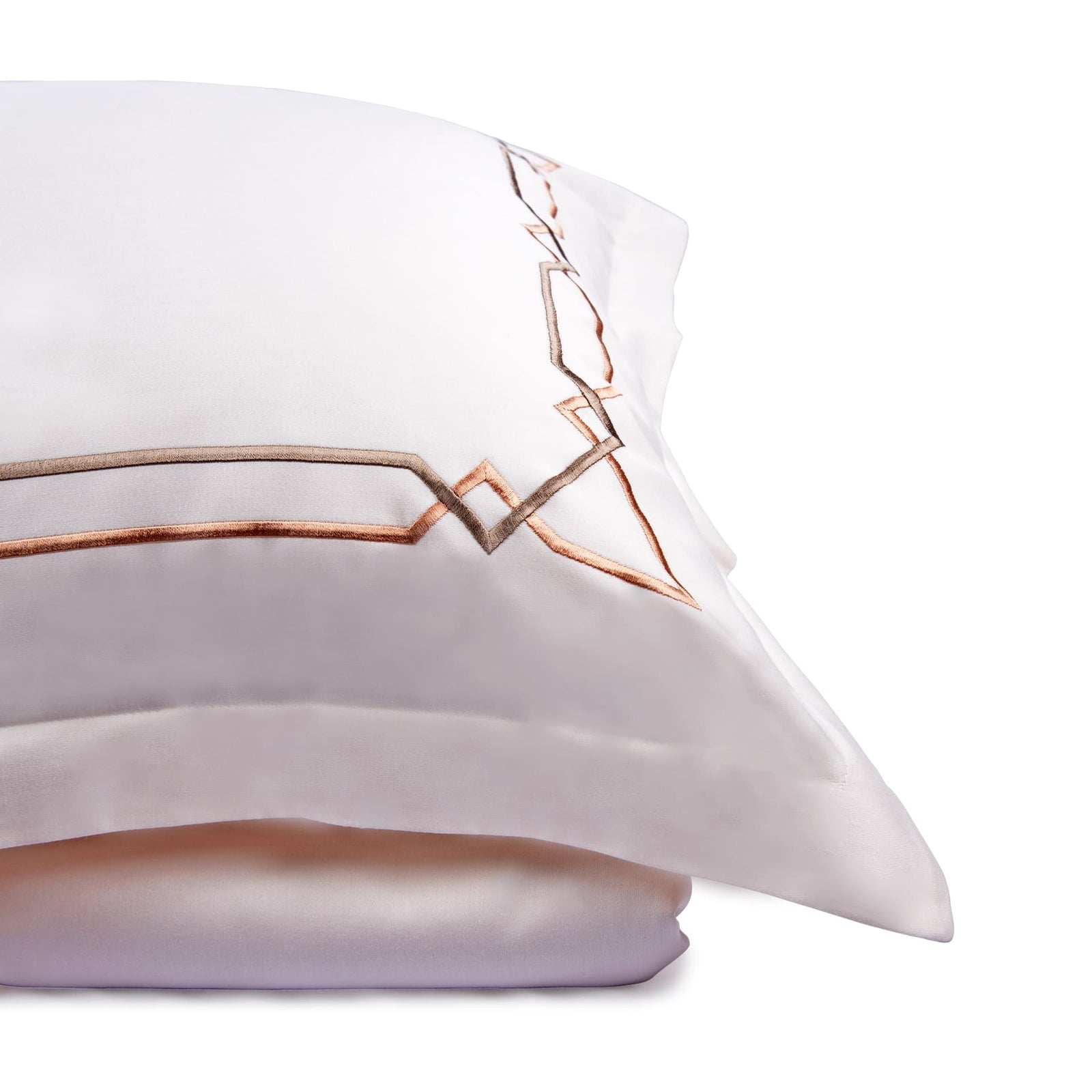 Mountain Trail Cream Cotton Sateen Bed Sheet by Veda Homes