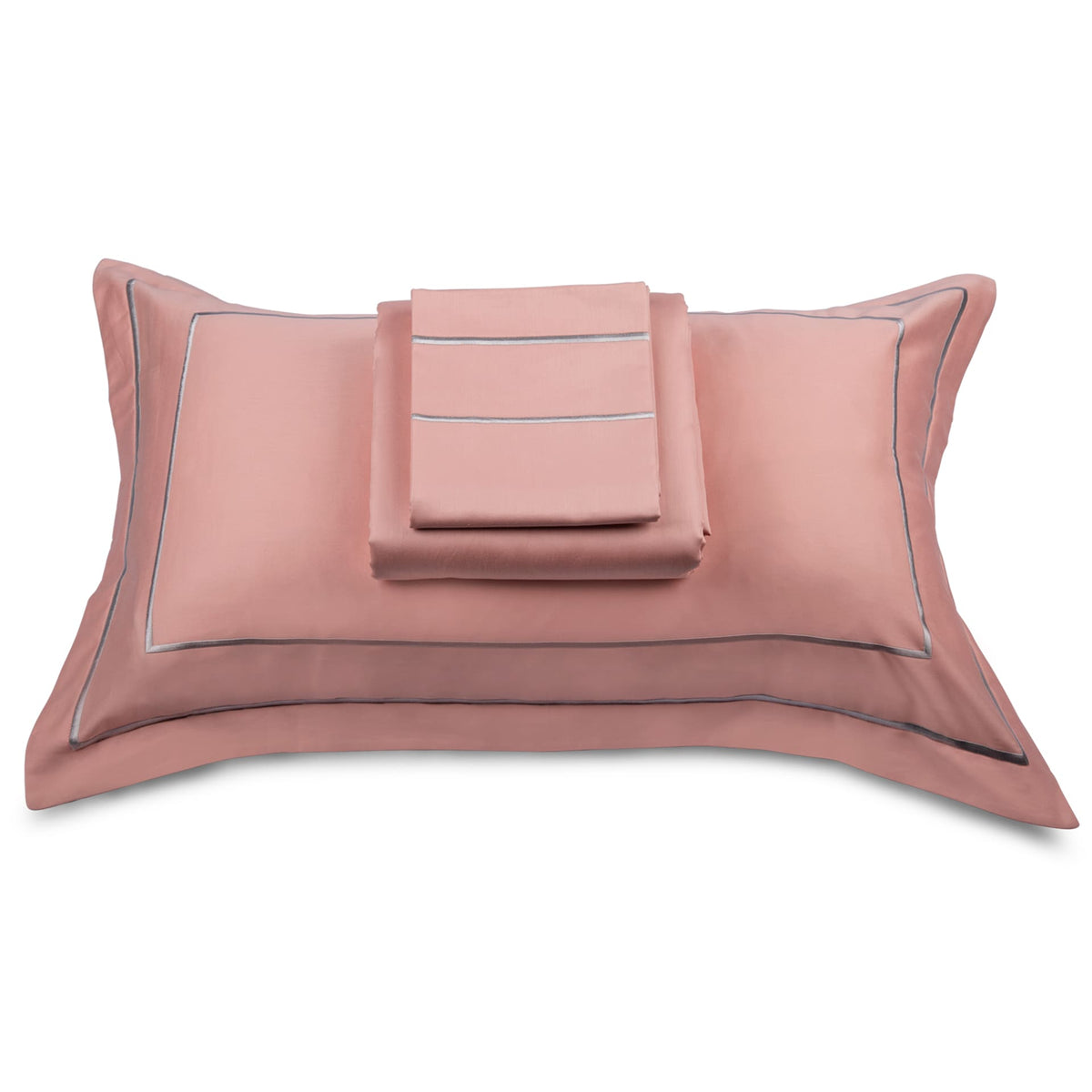 Classic Coral Peach Cotton Sateen Bed Sheet by Veda Homes