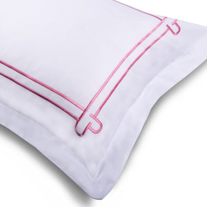 Little Hearts White Cotton Sateen Bed Sheet by Veda Homes
