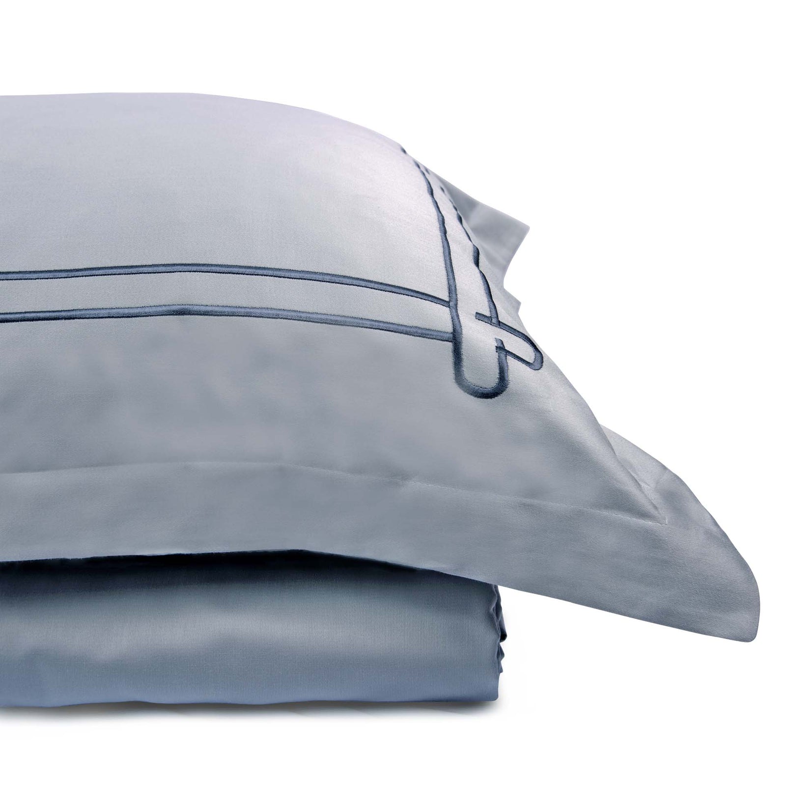 Little Hearts Silver Olive Cotton Sateen Bed Sheet by Veda Homes