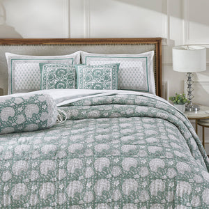 Zuri Block Print Cotton Dohar - Home Artisan