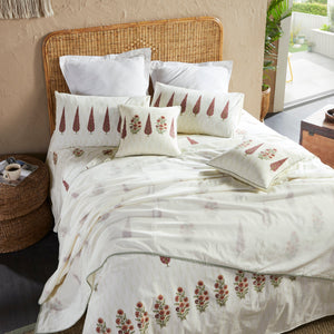 Azalea Block Printed Double Bed Dohar by Houmn