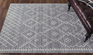 Amelie Grey & Blue Rug - Home Artisan