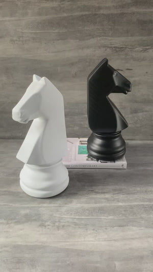 Chess Horse Sculpture - White