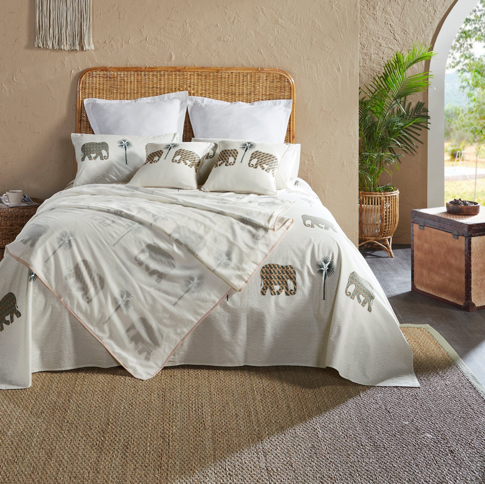 Elephant Block Printed Single Bed Dohar - Home Artisan