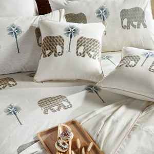 Elephant Block Printed Double Bed Dohar by Houmn