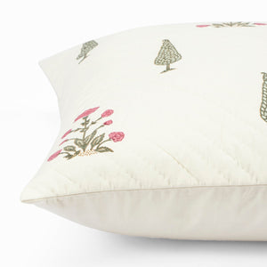 Shrub Block Printed Cushion Cover by Houmn