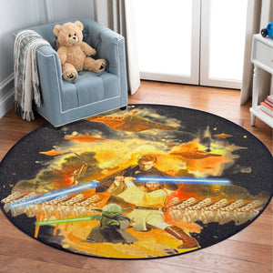 Yoda Woven Carpet (3.3x3.3) By Qaaleen - Home Artisan