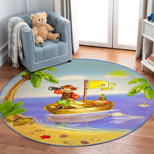 The Voyage Woven Carpet (4.3x4.3) By Qaaleen - Home Artisan