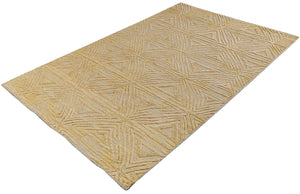 The Honey Gold Hand Loom Carpet (5x8) By Qaaleen - Home Artisan