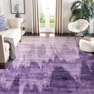 Purple Line Hand Tufted Carpet (10 x 8) By Qaaleen - Home Artisan