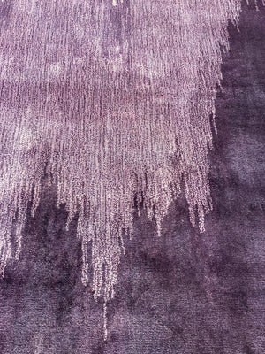 Purple Line Hand Tufted Carpet (10x8) By Qaaleen