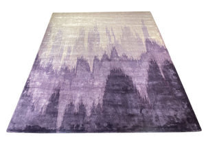 Purple Line Hand Tufted Carpet (10x8) By Qaaleen