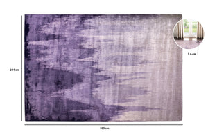Purple Line Hand Tufted Carpet (10x8) By Qaaleen