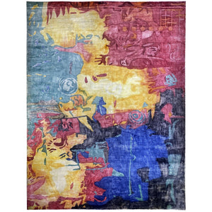 Paint Ball Hand Loom Carpet (8x10) By Qaaleen - Home Artisan