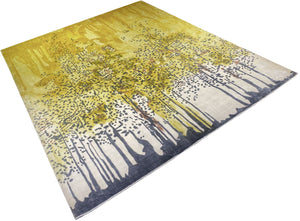 Yellow Blossom Hand Loom Carpet (8x10) By Qaaleen - Home Artisan