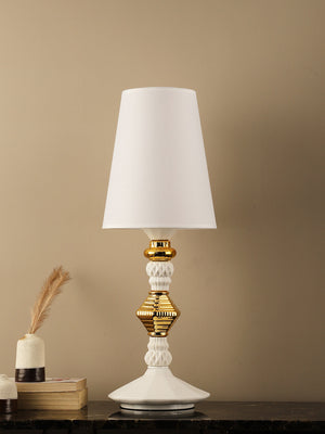 Eldoris White and Gold Table Lamp - Home Artisan