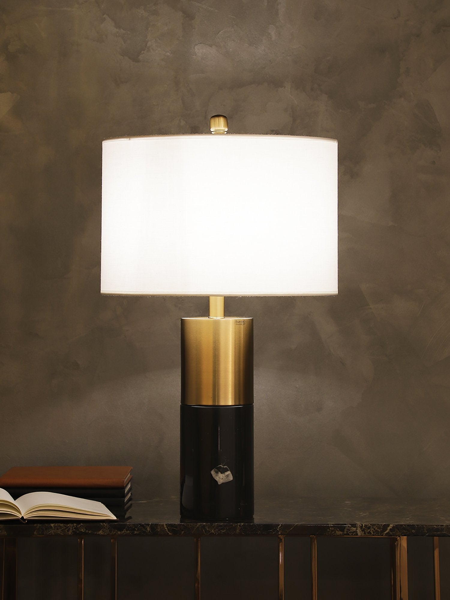 Wiles Black Marble Table Lamp - Home Artisan