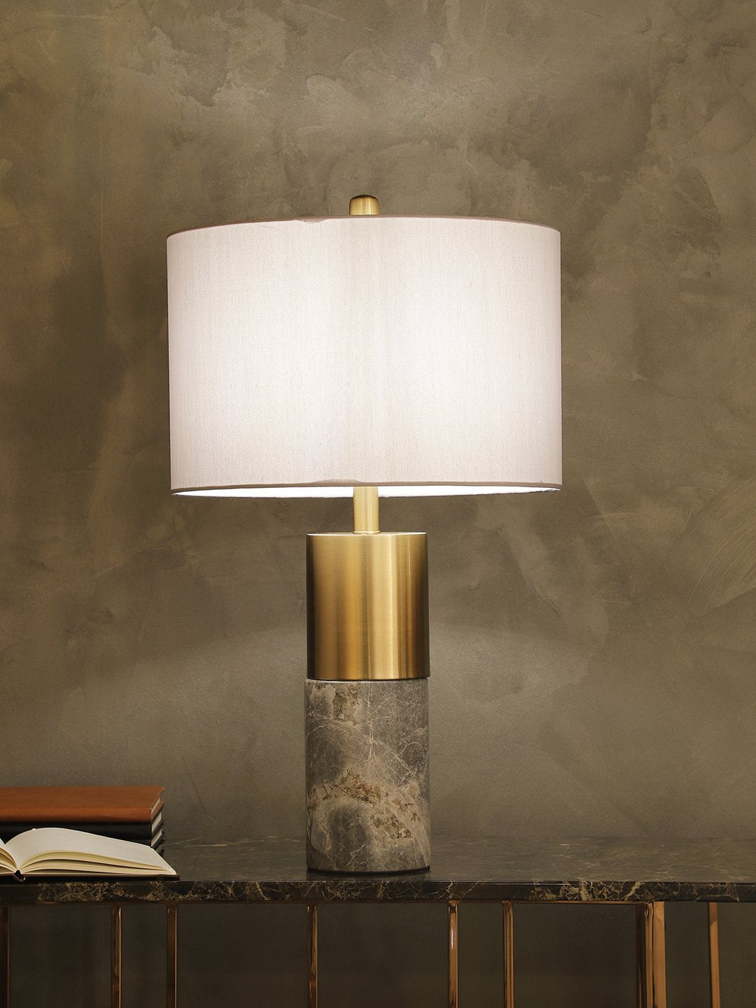 Wiles Brown Marble Table Lamp - Home Artisan