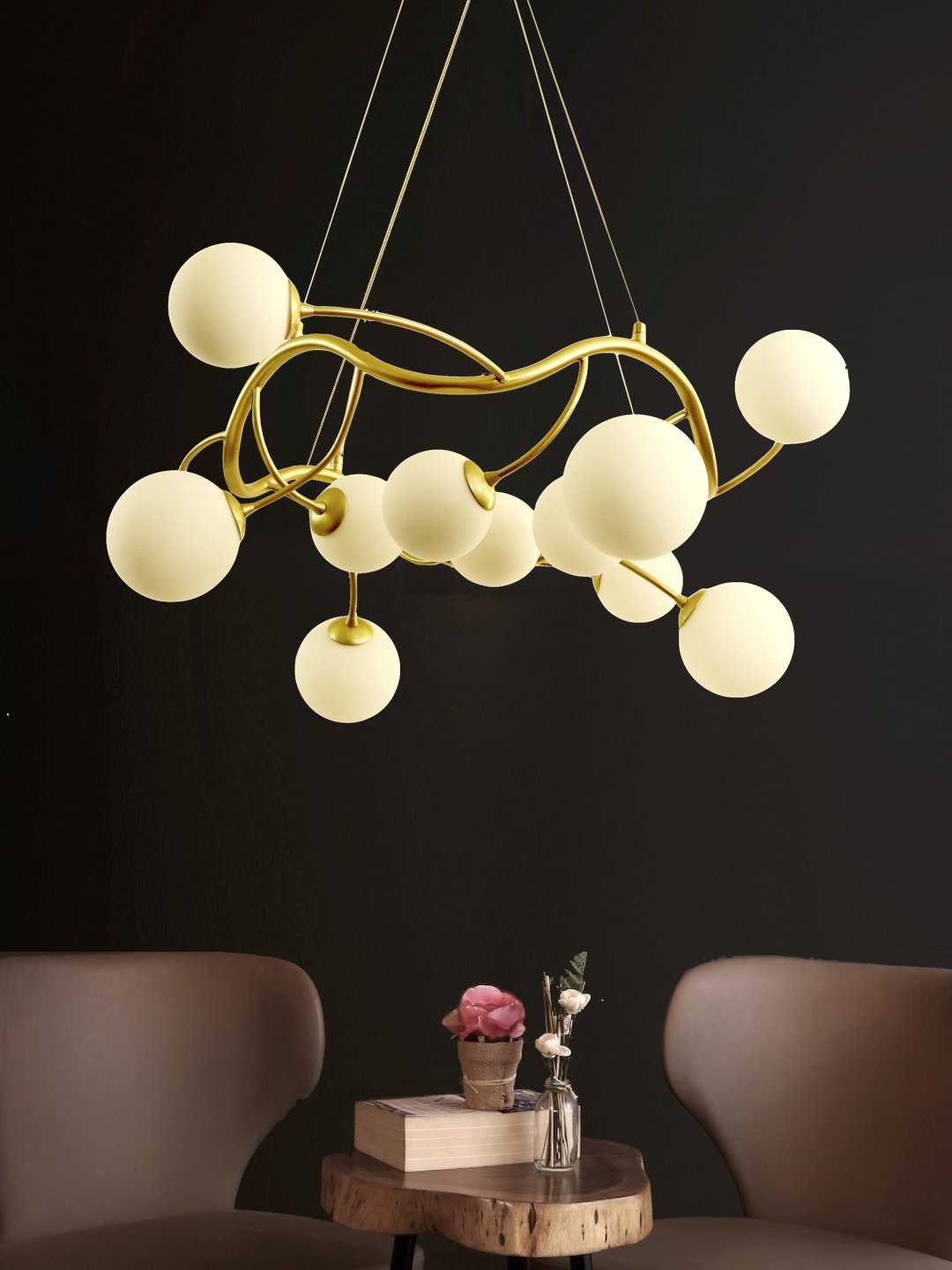 Logan Metal and Glass Chandelier - Home Artisan