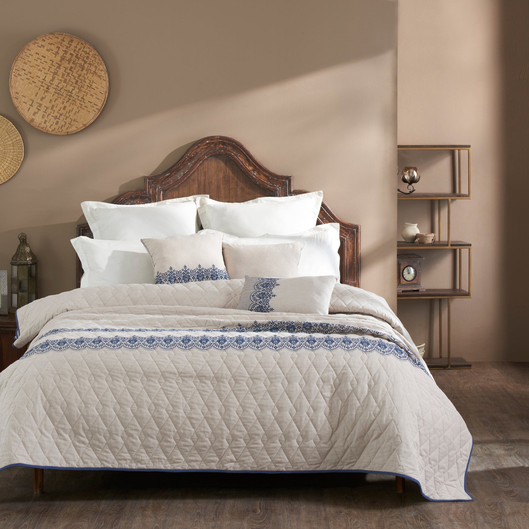 Butterfly Embroidered Bedding Set (4 pcs) - Home Artisan