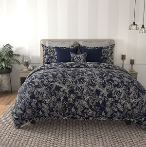 Msc Moon Flower Egyptian Cotton Duvet Cover Set (3 Pcs) by By Adab - Home Artisan