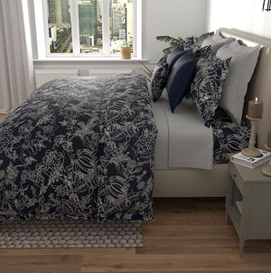 Msc Moon Flower Egyptian Cotton Duvet Cover Set (3 Pcs) by By Adab - Home Artisan