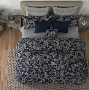Msc Moon Flower Egyptian Cotton Duvet Cover Set (3 Pcs) by By Adab - Home Artisan