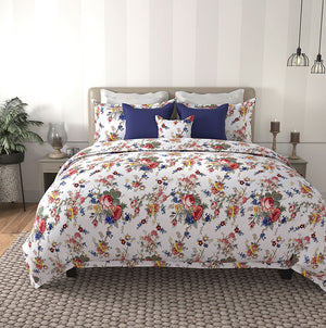 Msc Roman Flower Egyptian Cotton Duvet Cover Set (3 Pcs) by By Adab - Home Artisan