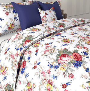 Msc Roman Flower Egyptian Cotton Duvet Cover Set (3 Pcs) by By Adab - Home Artisan