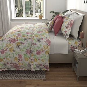 Msc Wheel Flower Egyptian Cotton Duvet Cover Set (3 Pcs) by By Adab - Home Artisan