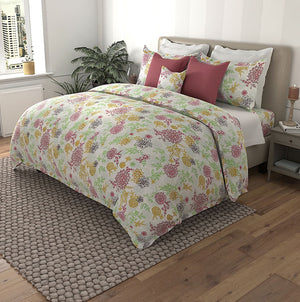 Msc Wheel Flower Egyptian Cotton Duvet Cover Set (3 Pcs) by By Adab - Home Artisan