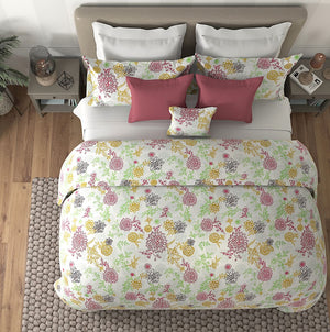 Msc Wheel Flower Egyptian Cotton Duvet Cover Set (3 Pcs) by By Adab - Home Artisan