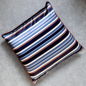 Samira Blue Stripes Printed Cushion Cover by Valaya Home for Tapestry  - Home Artisan