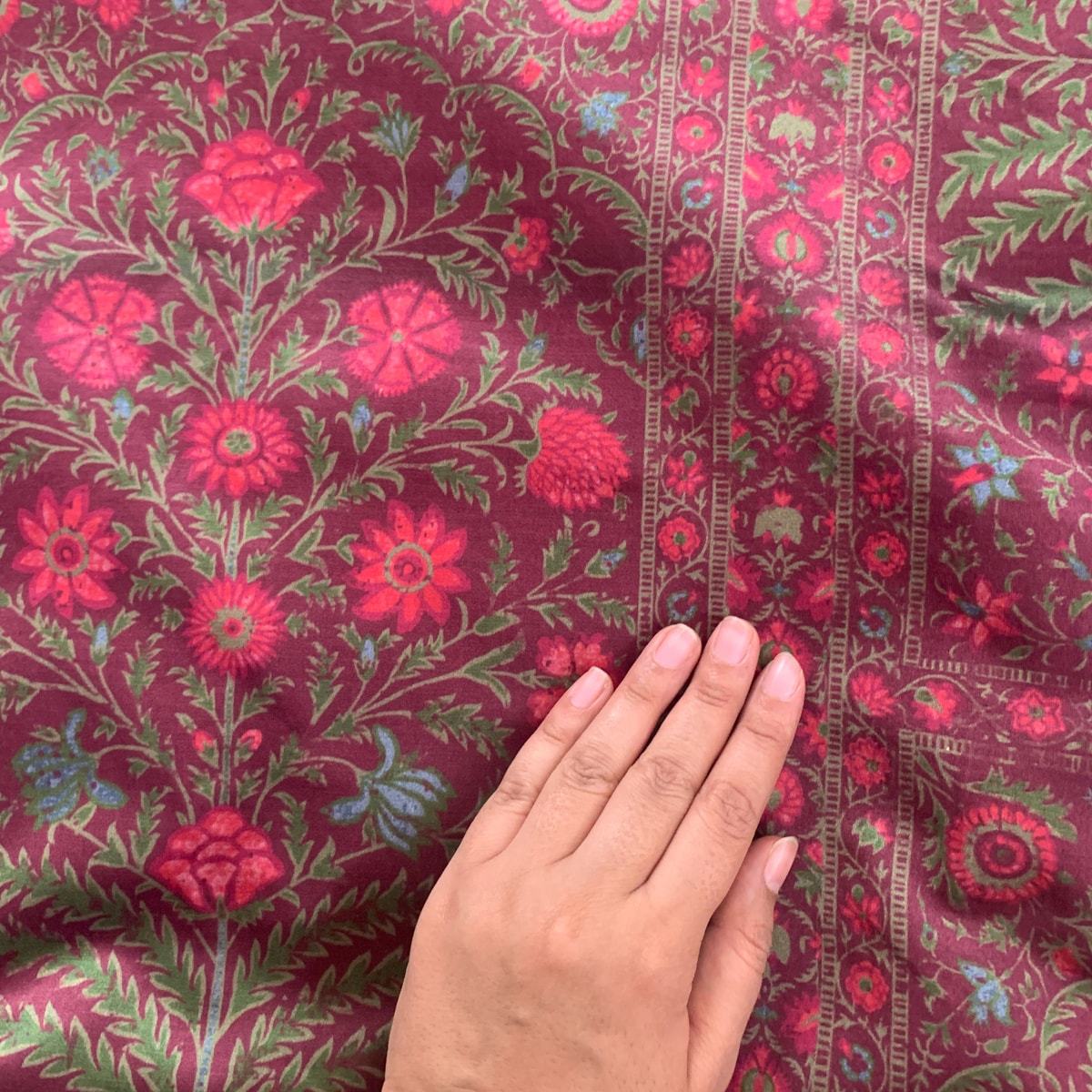 Red Printed Cushion Cover by Tapestry