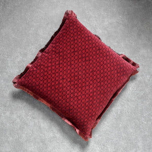 Red Printed Cushion Cover by Tapestry