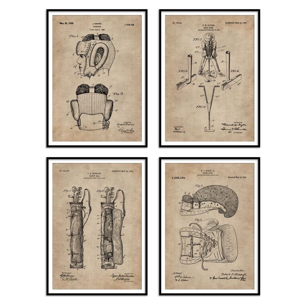 Den Series - Golf & Boxing (Set of 4) - Home Artisan
