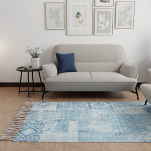 Uplift Indigo & Blue Dhurrie - Home Artisan