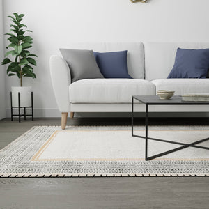 Flores Orange & Black Dhurrie - Home Artisan