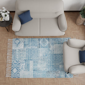 Uplift Indigo & Blue Dhurrie by Houmn