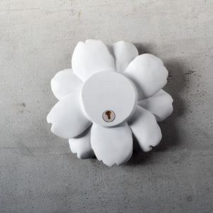 Peony Ceramic Flowers Wall Sculpture (White)